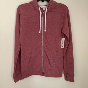 NWT Curfew purple zip up hoodie